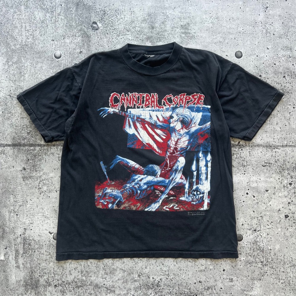 Vintage Cannibal Corpse T-Shirt Mens XL Black Tomb of the Mutilated Death Metal